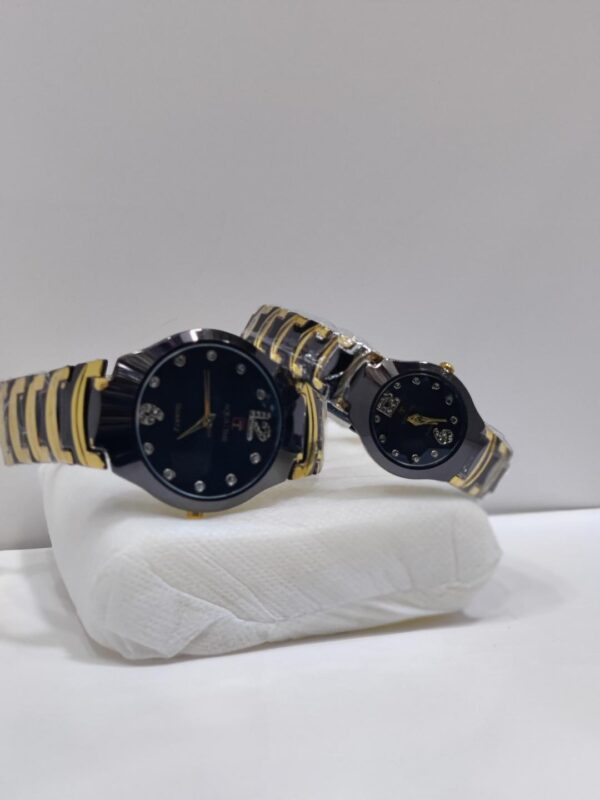 Couple Gold and Black chain watches - Image 3