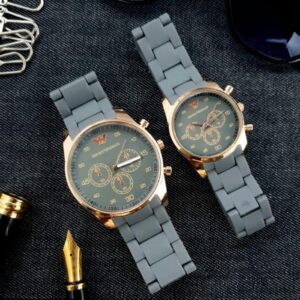 Couples chronograph watchs Grey